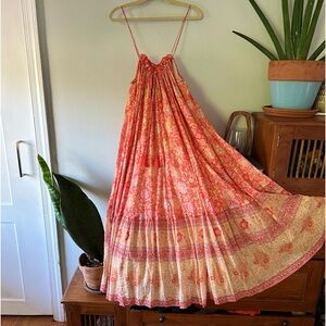 Spell & the Gypsy Love Story Strappy Midi Dress S NWOT coral maternity w style
